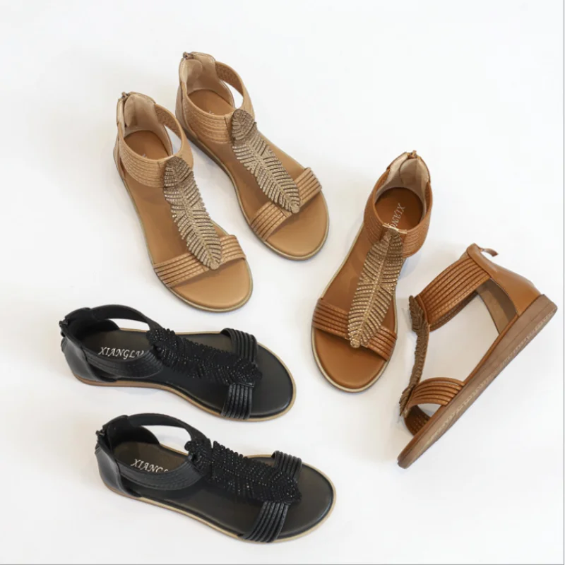 2021 Summer Flat Bottom Comfortable Soft Bottom Fashion Casual Atmosphere Mid-heel Women's Shoes Bohemia Roman Sandals ZZ024
2021 Summer Flat Bottom Comfortable Soft Bottom Fashion Casual Atmosphere Mid-heel Women's Shoes Bohemia Roman Sandals ZZ024