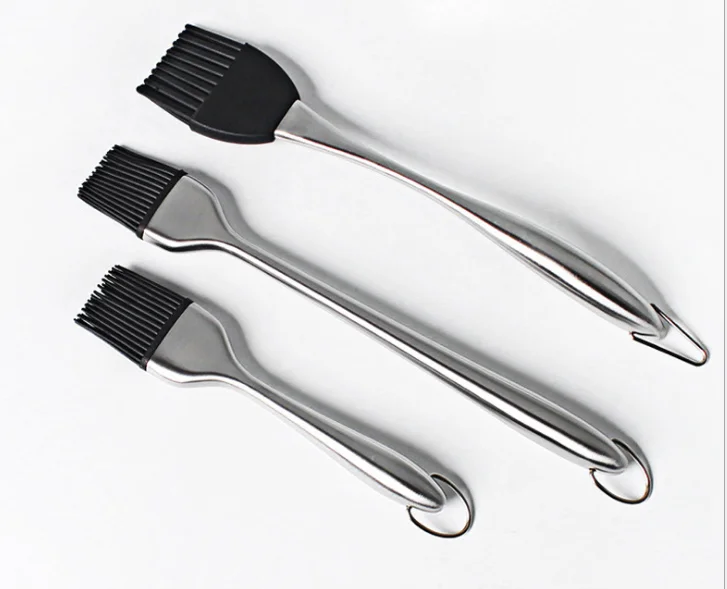 Silicone Basting Brush BBQ Grill Oil Sauce Stainless Steel Handle Pastry Butter Bread Kitchen Accessories