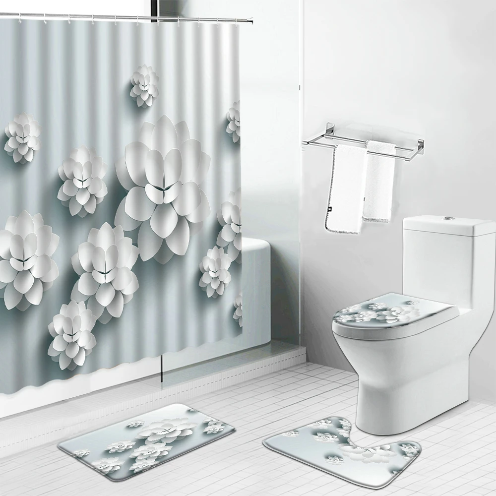 Flowers Butterfly Scenery Shower Curtains Non-Slip Bath Mats Watercolor Floral Bathroom Decor Set Rugs Toilet Lid Cover Carpet
Flowers Butterfly Scenery Shower Curtains Non-Slip Bath Mats Watercolor Floral Bathroom Decor Set Rugs Toilet Lid Cover Carpet