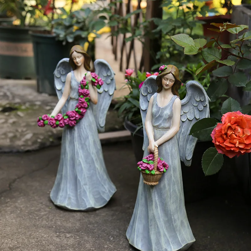 Resin Angel Girl Statue Garden Decorative Cute Lifelike Flower Girls Sculpture For Desk Decor Home Ornament
Resin Angel Girl Statue Garden Decorative Cute Lifelike Flower Girls Sculpture For Desk Decor Home Ornament