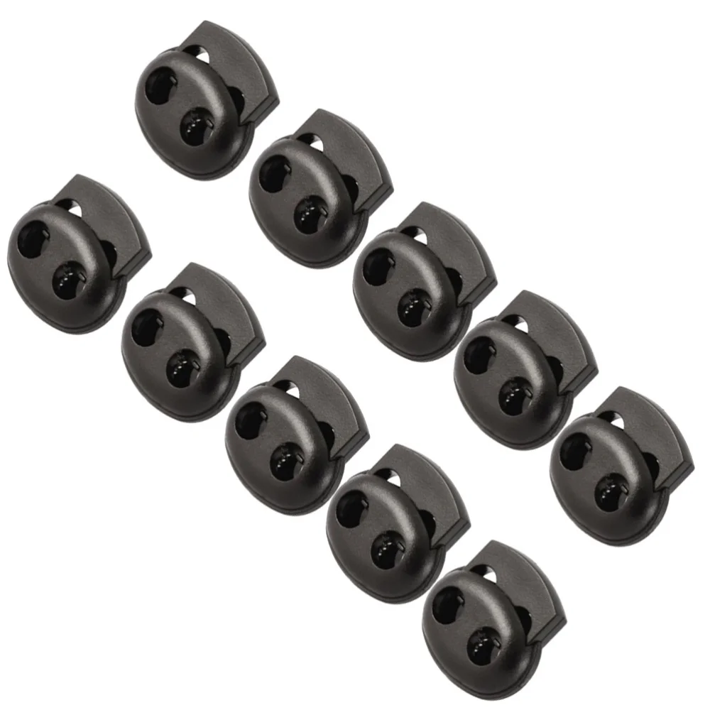 10PCS Universal Backpack Mountaineering Bag Threading Buckle Double Hole Cord Lock(Black)
10PCS Universal Backpack Mountaineering Bag Threading Buckle Double Hole Cord Lock(Black)