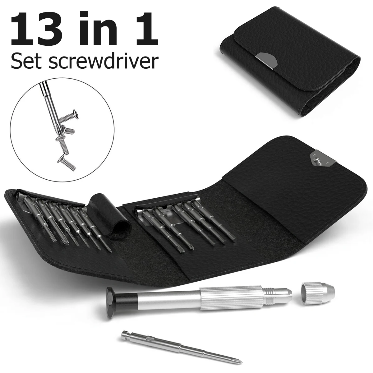 13 in 1Precision Screwdriver Set Electronics Repair Kit for Phone Watch Camera Computer Laptop Switch Game Consoles
13 in 1Precision Screwdriver Set Electronics Repair Kit for Phone Watch Camera Computer Laptop Switch Game Consoles