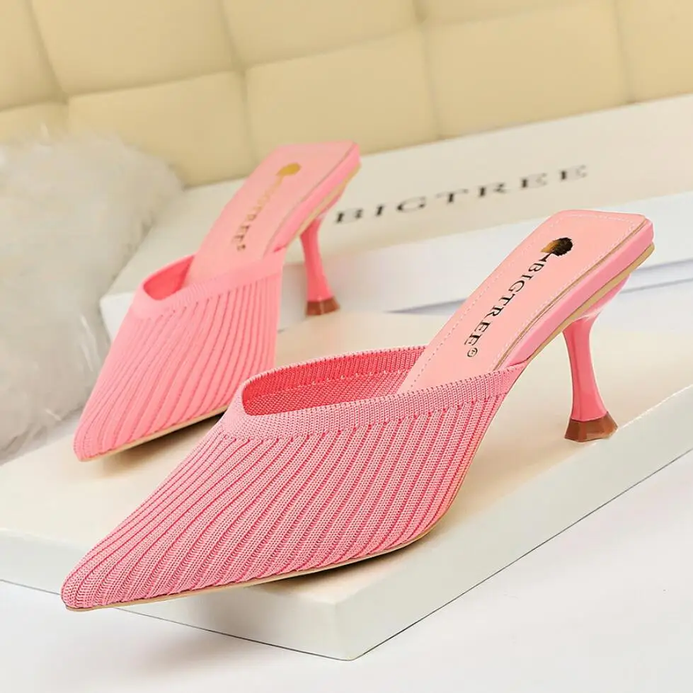 Koovan Women's High Heel Slippers 2021 Sexy Luxury Shoes Women Designers Mule Heels Fashion Red Pumps Party Shoes Woman
Koovan Women's High Heel Slippers 2021 Sexy Luxury Shoes Women Designers Mule Heels Fashion Red Pumps Party Shoes Woman