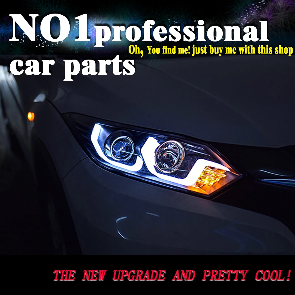 OUMIAO Car Headlight For Honda HR-V HRV headlights 2015 2016 For Vezel head lamp LED Double U DRL front light Bi-Xenon Lens xeno
OUMIAO Car Headlight For Honda HR-V HRV headlights 2015 2016 For Vezel head lamp LED Double U DRL front light Bi-Xenon Lens xeno