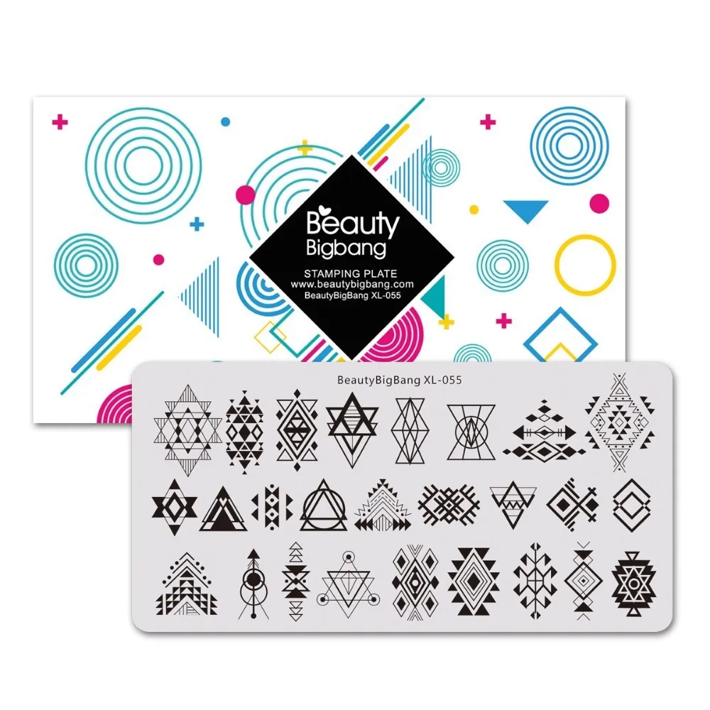 Stainless Steel Beautybigbang Template Nail Art 6*12cm Geometric Assemble Theme Image 6*12cm Nail Stamping Plates XL-055
Stainless Steel Beautybigbang Template Nail Art 6*12cm Geometric Assemble Theme Image 6*12cm Nail Stamping Plates XL-055