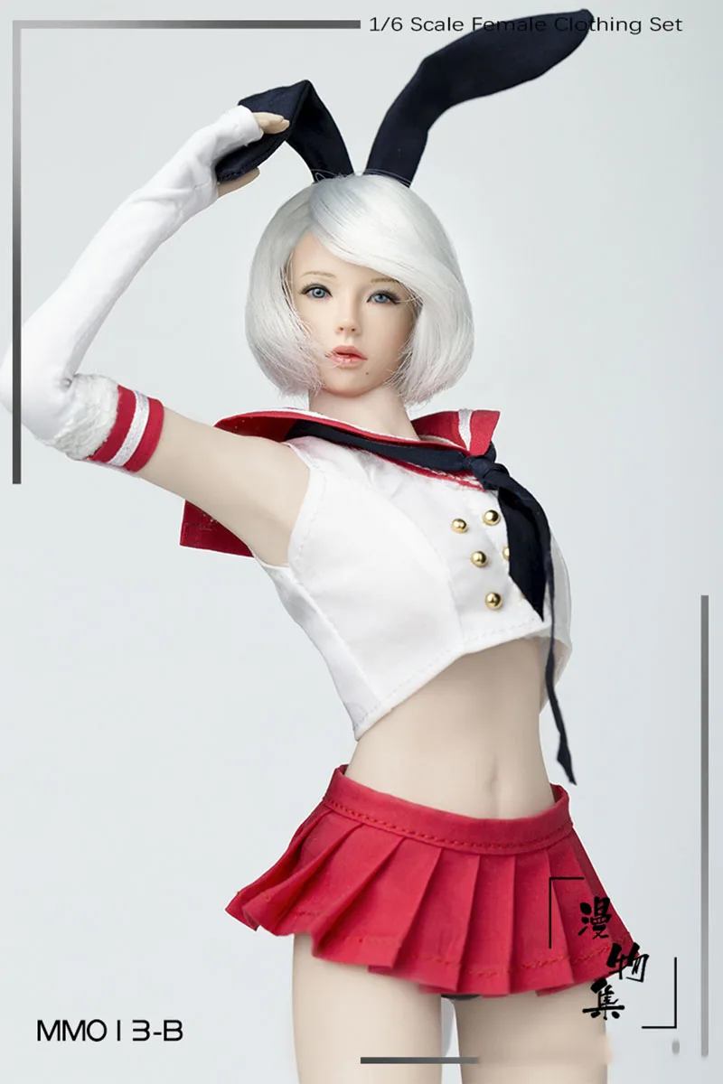 MM013 1/6 Female Rabbit Ear Sailor Suit Tops Pleated Skirt Shoes Set Soldier Clothes Model Fit 12'' Action Figure Body Dolls
MM013 1/6 Female Rabbit Ear Sailor Suit Tops Pleated Skirt Shoes Set Soldier Clothes Model Fit 12'' Action Figure Body Dolls