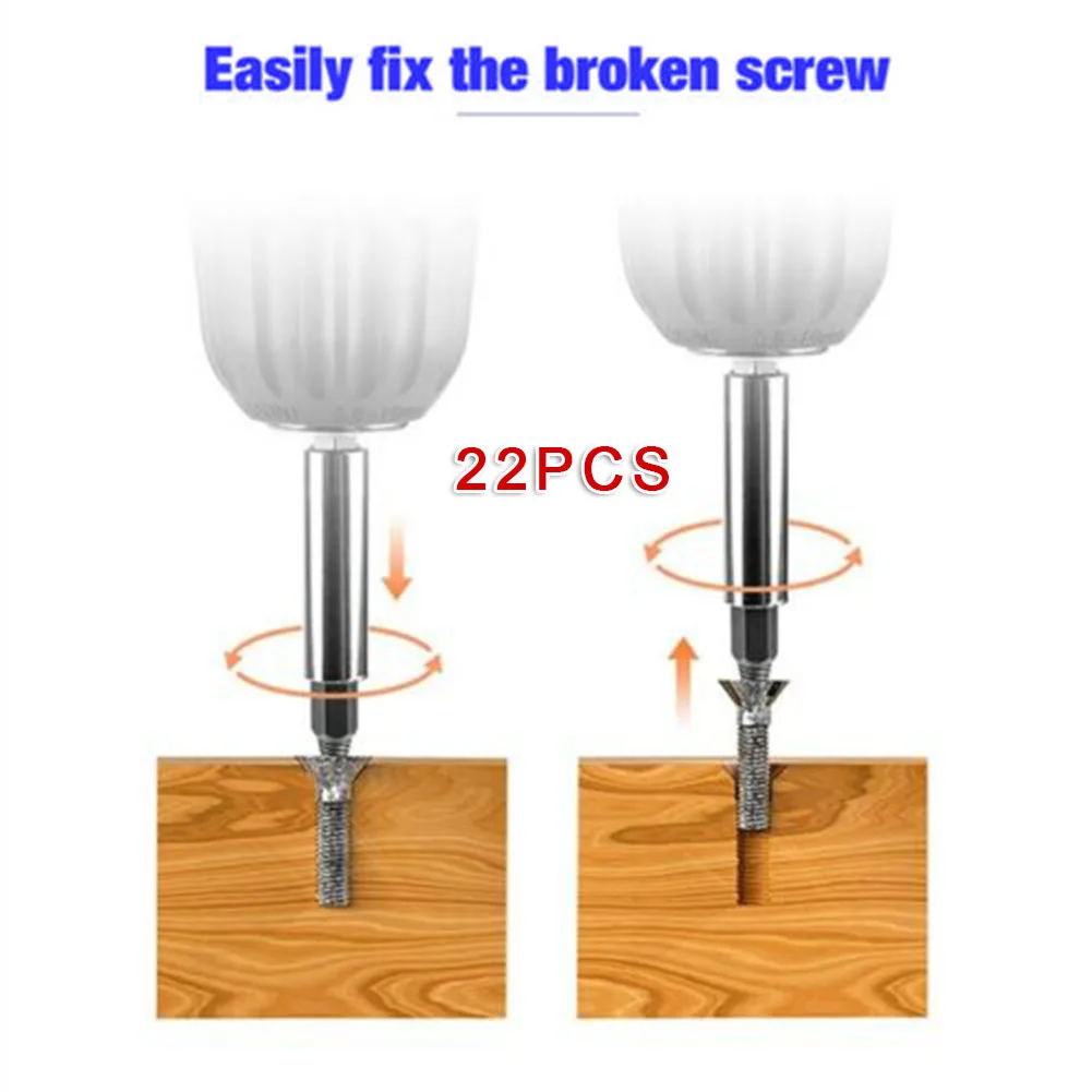 22pcs/set High Speed Steel Broken Bolt Damaged Screw Remover Extractor Speed Out Drill Bits Tool Set
22pcs/set High Speed Steel Broken Bolt Damaged Screw Remover Extractor Speed Out Drill Bits Tool Set
