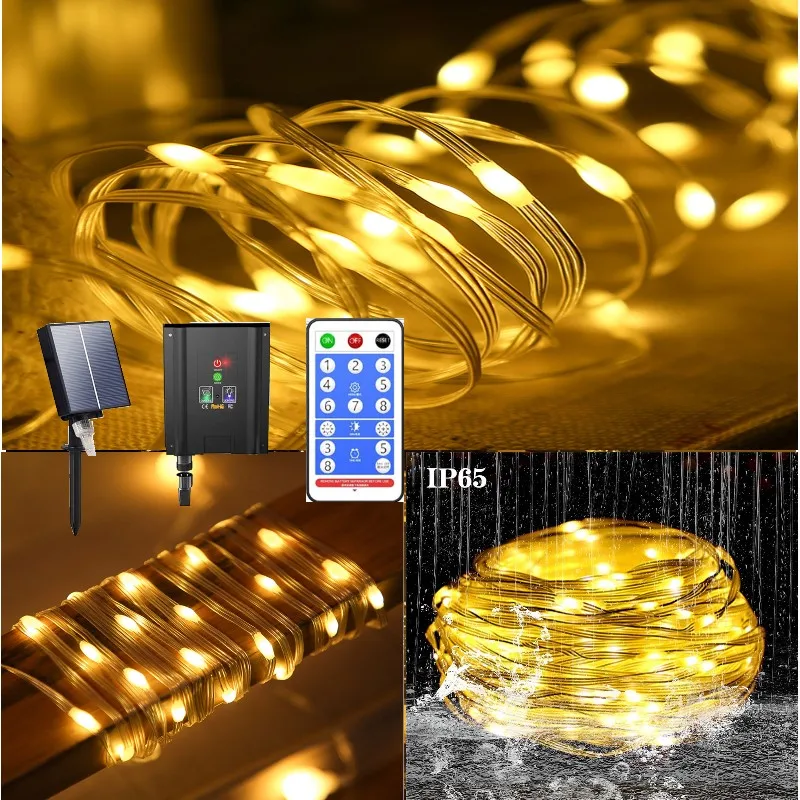 Solar Power 20/50/100M Garland Fairy String Lights IR Remote Control Strip Light Outdoor Waterproof IP65 Decor 2022 Christmas
Solar Power 20/50/100M Garland Fairy String Lights IR Remote Control Strip Light Outdoor Waterproof IP65 Decor 2022 Christmas