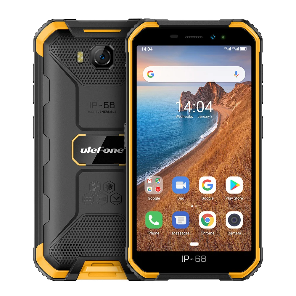 

Ulefone Armor X6 IP68/IP69K Waterproof Rugged Phone 4000mAh Quad core 8MP Android 9.0 Face ID Unlock 2GB 16GB 3G Global Version