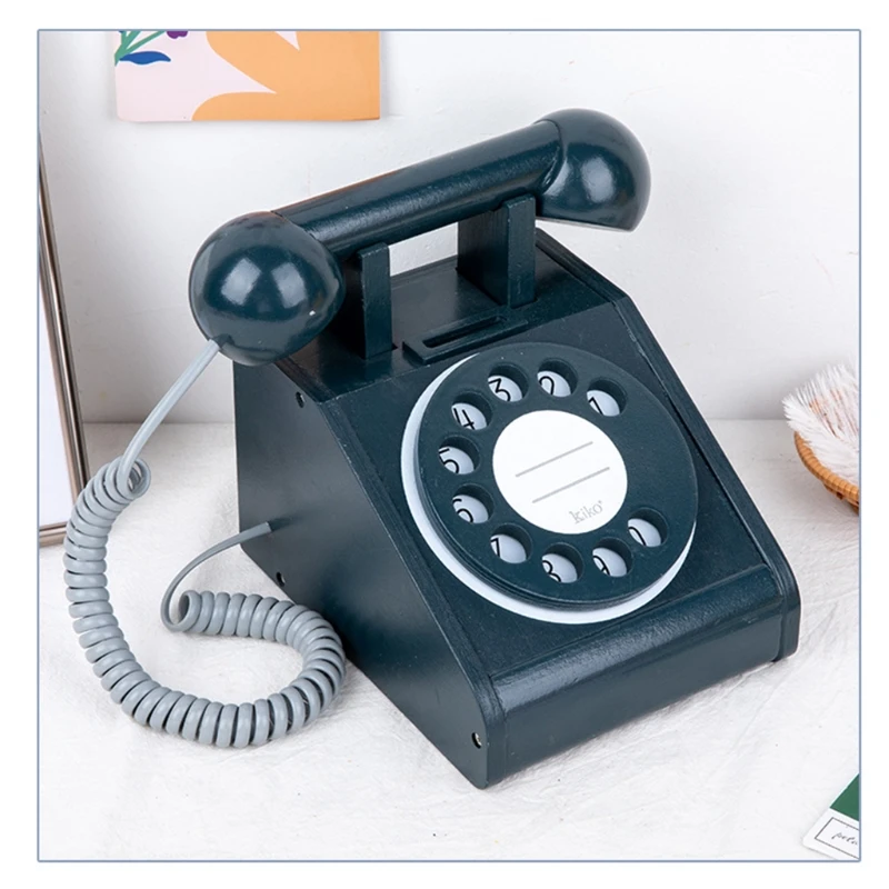 1 Set Children's Play House Creative Landline Phone, Imitation Wooden Antique Dial Telephone Toy for Early Education
1 Set Children's Play House Creative Landline Phone, Imitation Wooden Antique Dial Telephone Toy for Early Education