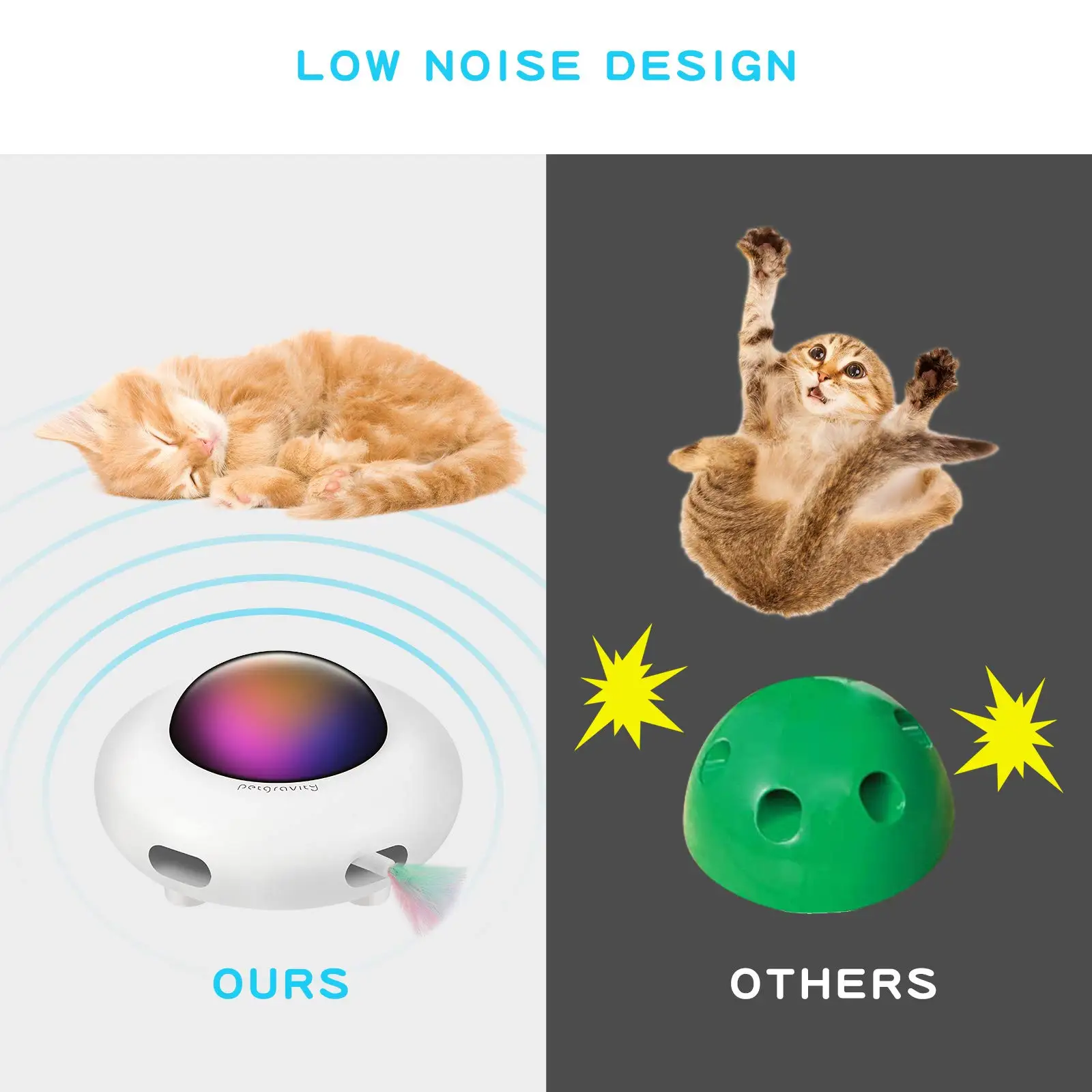 Automatic UFO Interactive Cat Toy for Indoor Rotating Feather Electronic Cat Toy Smart Auto Shut-Off Random Moving USB Charging
Automatic UFO Interactive Cat Toy for Indoor Rotating Feather Electronic Cat Toy Smart Auto Shut-Off Random Moving USB Charging