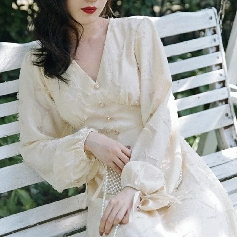 Французские вечерние платья в стиле ретро для женщин, винтажное женское платье с длинным рукавом, милое элегантное платье, осень 2021
Французские вечерние платья в стиле ретро для женщин, винтажное женское платье с длинным рукавом, милое элегантное платье, осень 2021