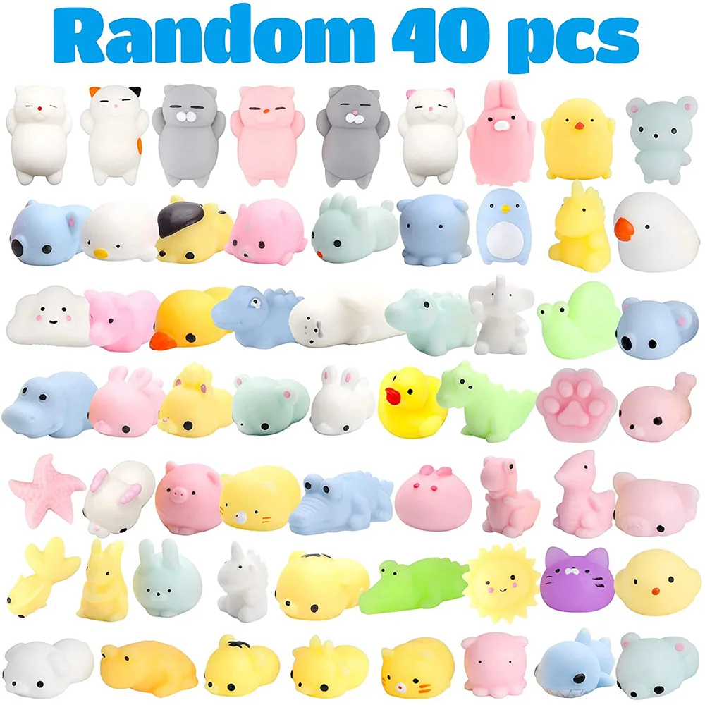 

Random 70Pcs Mochi Squeeze Toys for Party Decoration Exercise Children's Cat Stress Relief Toys Birthday Gifts for Girls & Boys