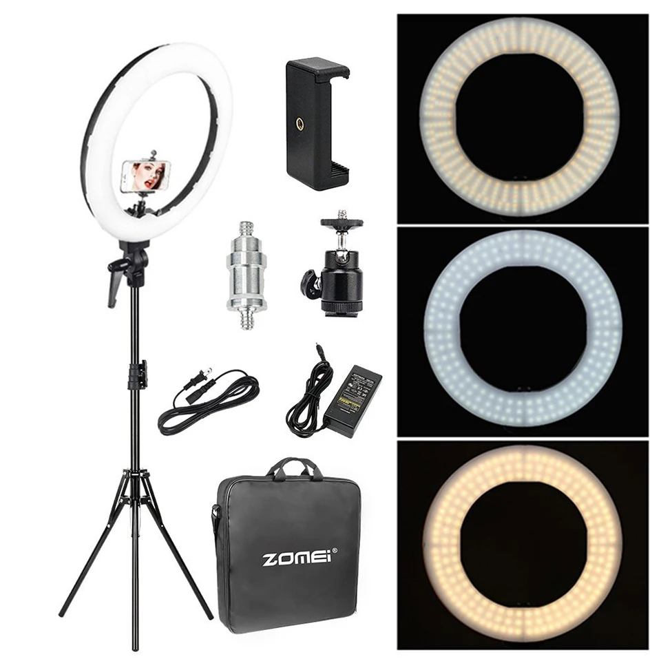 

Zomei Led Makeup Light Ring Kit Photographic Lighting Camera Light Lamp With Stand For Video Shooting Youtuber Studio Smartphone