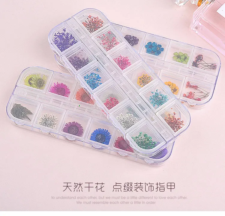 Japan 12 color nail dried flower Day star sunflower small Daisy 12 color dried flower box containing 24 nail dried flowers
Japan 12 color nail dried flower Day star sunflower small Daisy 12 color dried flower box containing 24 nail dried flowers