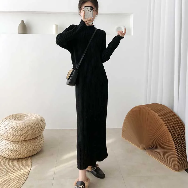 2020 Autumn Winter Women'S Hedging Knitted Sweater Dress One-Piece Slim Ladies Korean Elegant Dresses Woman Long Sleeve Dress
2020 Autumn Winter Women'S Hedging Knitted Sweater Dress One-Piece Slim Ladies Korean Elegant Dresses Woman Long Sleeve Dress