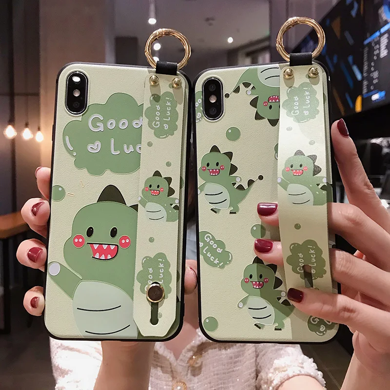 Милый мультяшный Чехол держатель для телефона iPhone 12 mini 11 Pro XS Max XR чехол iPhone7 8 6 plus SE