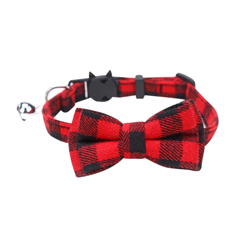 Pet Cat Plaid Collar With Bell Bow Tie Adjustable Cotton Striped Soft Fashion Bowknot Necklace Pet Cat Supplies
Pet Cat Plaid Collar With Bell Bow Tie Adjustable Cotton Striped Soft Fashion Bowknot Necklace Pet Cat Supplies