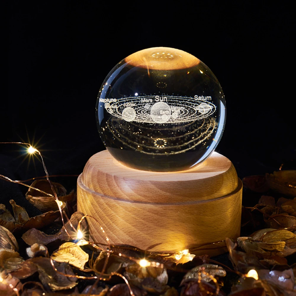 Crystal Music Box Universe /Moon/Galaxy/Earth Night Light Rotary Music Boxes With High Quality Wooden Base For Girlfriend Gifts
Crystal Music Box Universe /Moon/Galaxy/Earth Night Light Rotary Music Boxes With High Quality Wooden Base For Girlfriend Gifts