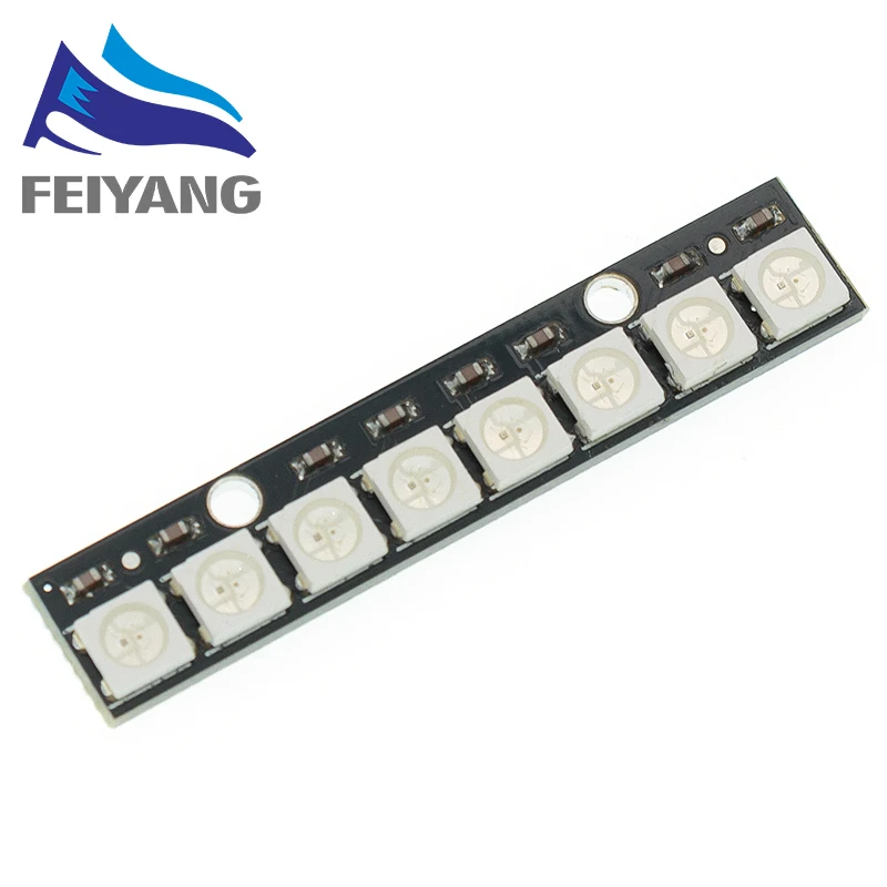 8 канальный WS2812 5050 RGB светодиодный индикатор встроенная полноцветная макетная