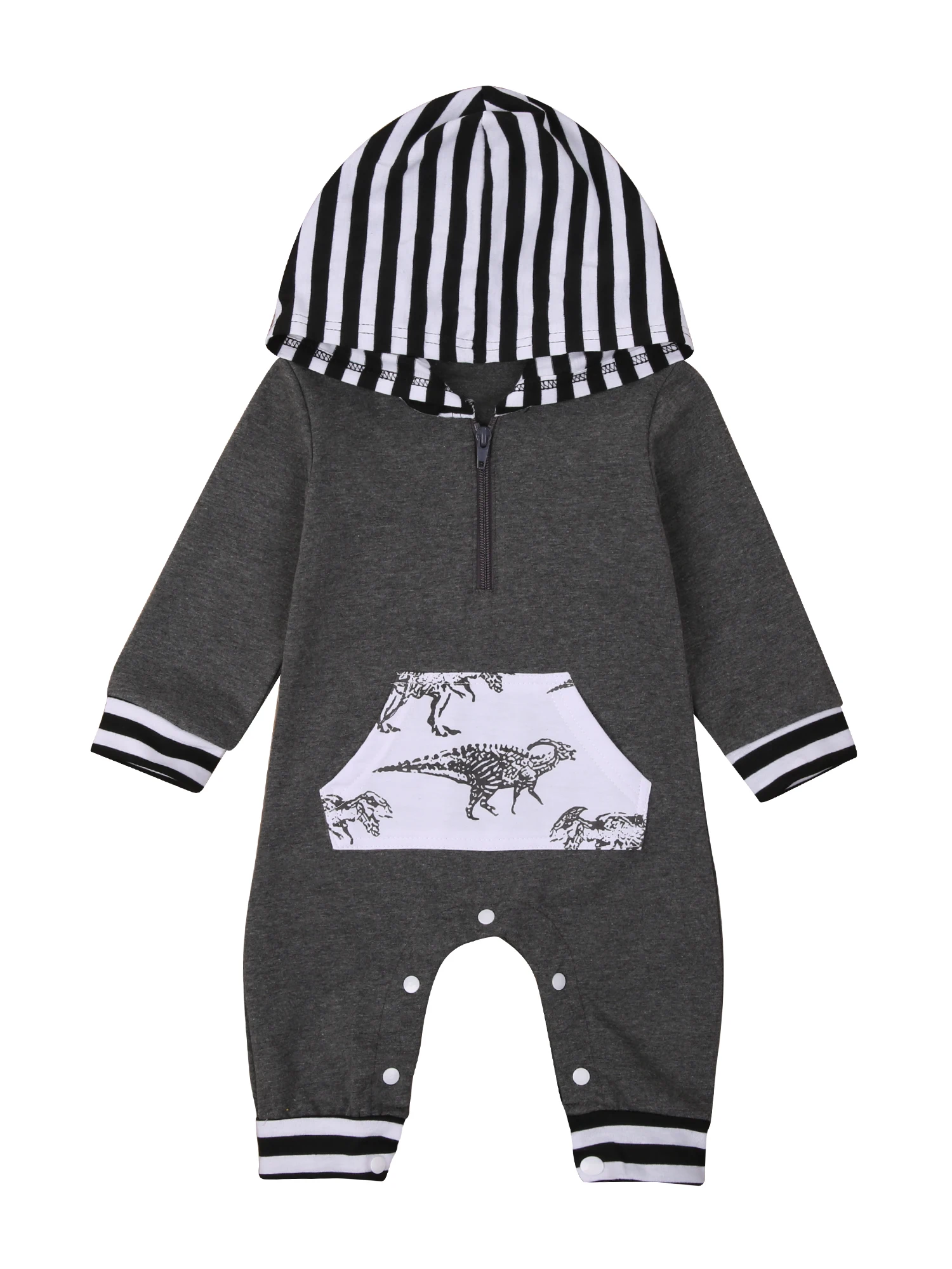 Детский комбинезон для маленьких мальчиков; Комбинезон в полоску с капюшоном и рисунком динозавра; Шапка с шаговым швом и пуговицами; Цельн...
Детский комбинезон для маленьких мальчиков; Комбинезон в полоску с капюшоном и рисунком динозавра; Шапка с шаговым швом и пуговицами; Цельн...