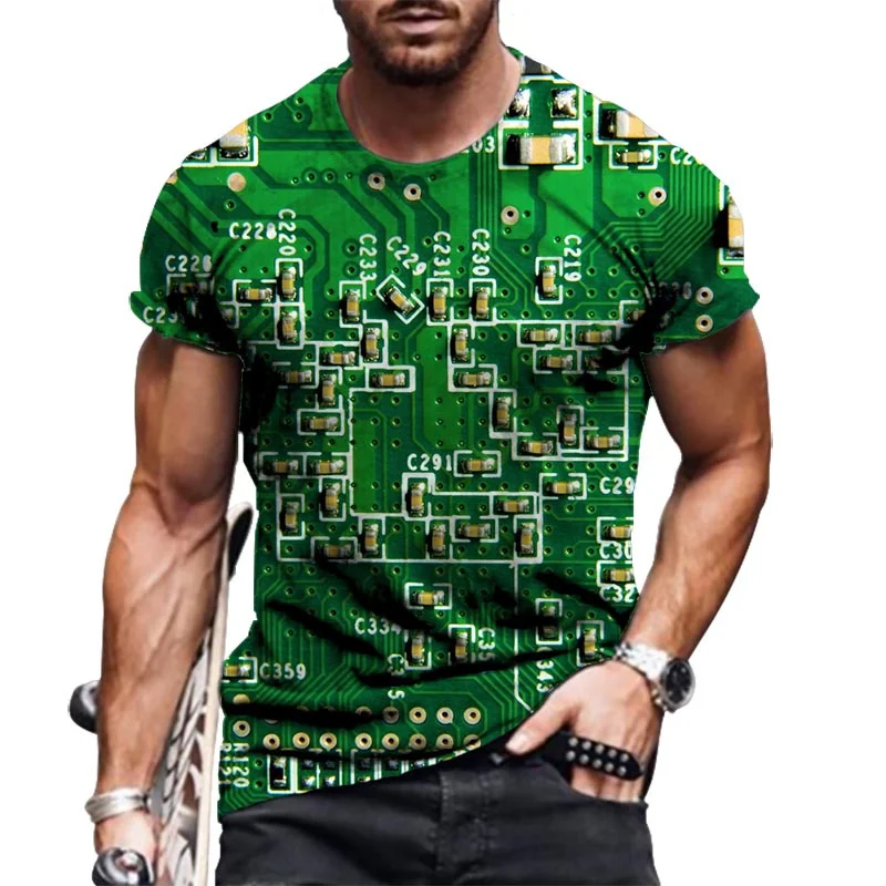 T-shirt men and women electronic chip short-sleeved fashion brand casual Harajuku street summer style 2021 summer new style
T-shirt men and women electronic chip short-sleeved fashion brand casual Harajuku street summer style 2021 summer new style