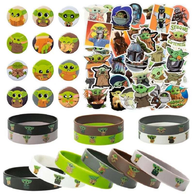 74Pcs Galaxy Wars Baby Theme Party Favors Bracelets Button Stickers All in One Set Space Anime Wristbands Gift Supplies for Kids
74Pcs Galaxy Wars Baby Theme Party Favors Bracelets Button Stickers All in One Set Space Anime Wristbands Gift Supplies for Kids