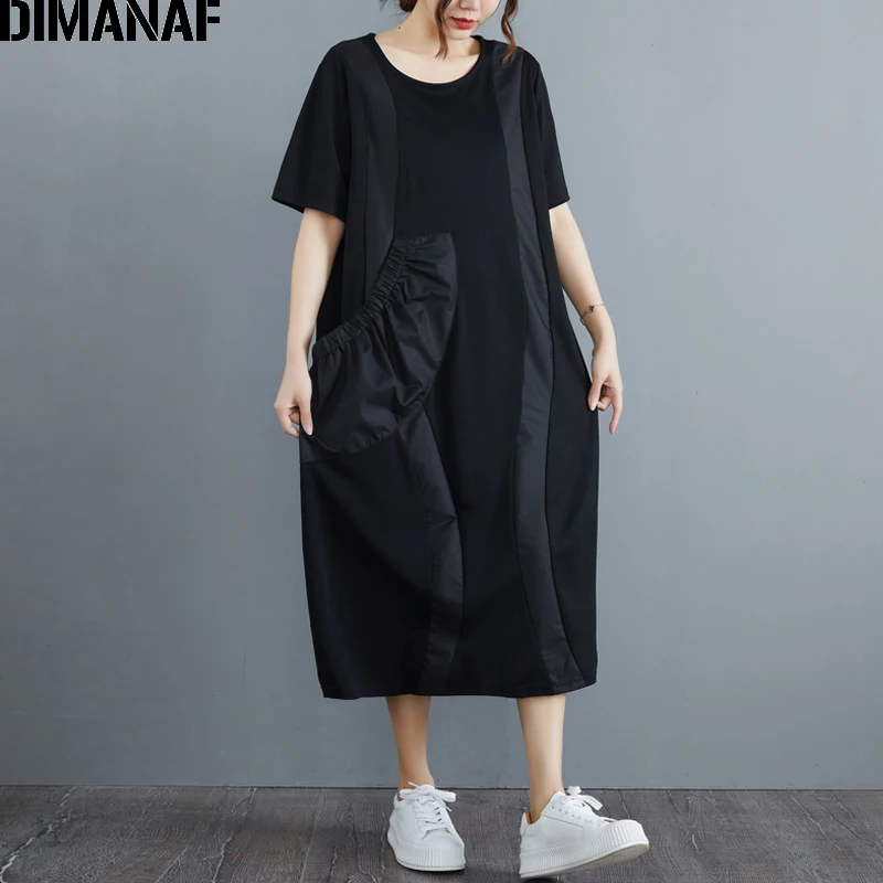 Женское винтажное платье с карманами DIMANAF, однотонный Длинный Сарафан черного цвета, повседневная одежда свободного покроя для лета, 2021
Женское винтажное платье с карманами DIMANAF, однотонный Длинный Сарафан черного цвета, повседневная одежда свободного покроя для лета, 2021