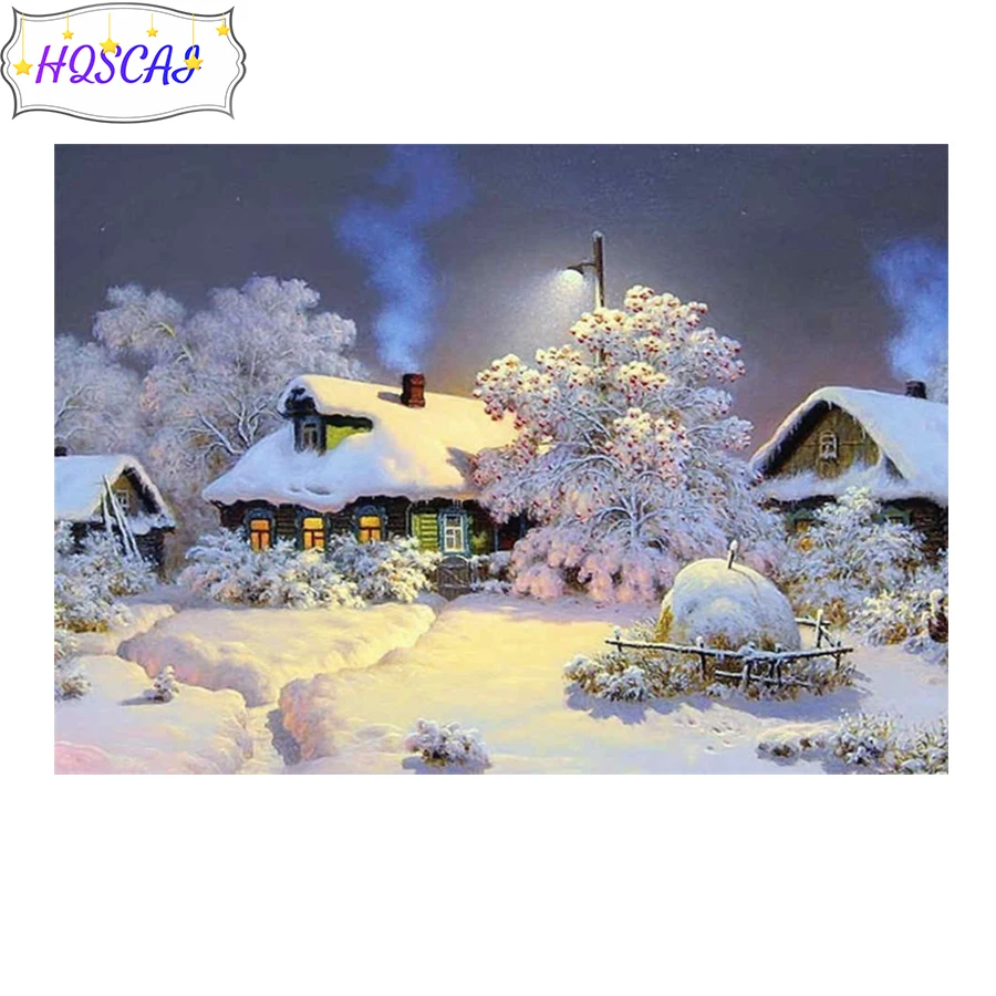 New crystal Round diamond painting Snow house tree smoke diamond painting embroidery Home Decor diamond mosaic Winter snow scen
New crystal Round diamond painting Snow house tree smoke diamond painting embroidery Home Decor diamond mosaic Winter snow scen