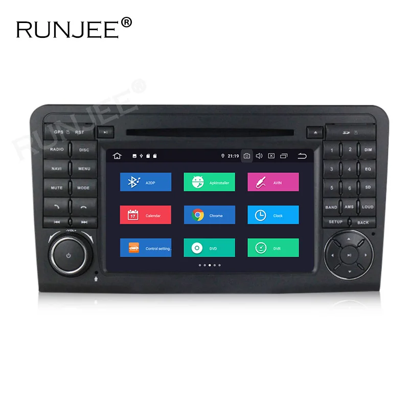 RUNJEE PX6 RK3399 ips DSP Автомобильный мультимедийный Авторадио для Mercedes Benz ML серии W164 GL SWC