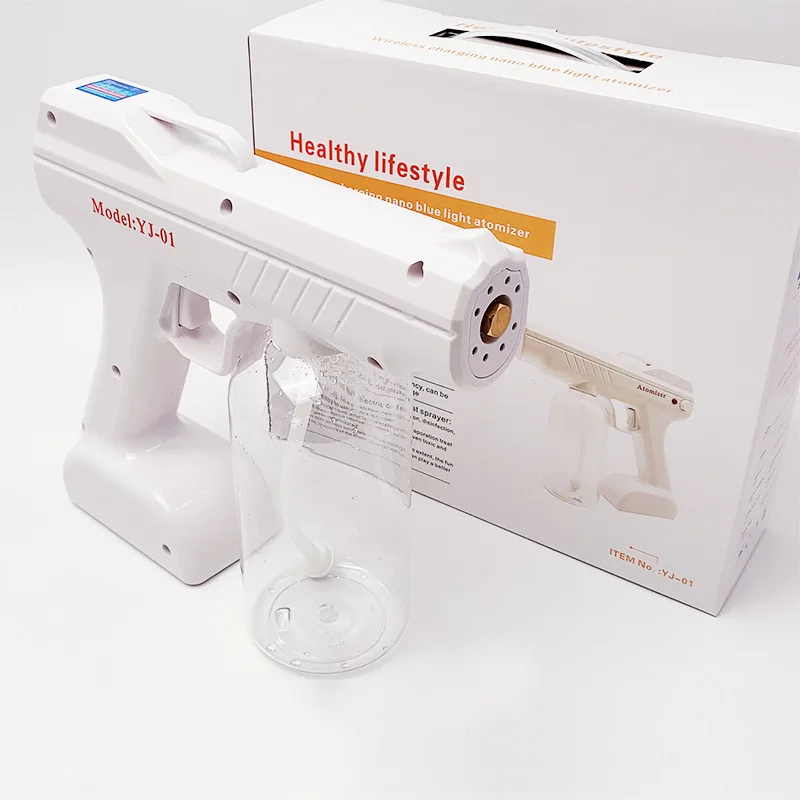 USB Charge Household Blue Light Nano Steam Spray Gun Portable Wireless Disinfection Sprayer Machine Handheld Atomization Sprayer
USB Charge Household Blue Light Nano Steam Spray Gun Portable Wireless Disinfection Sprayer Machine Handheld Atomization Sprayer