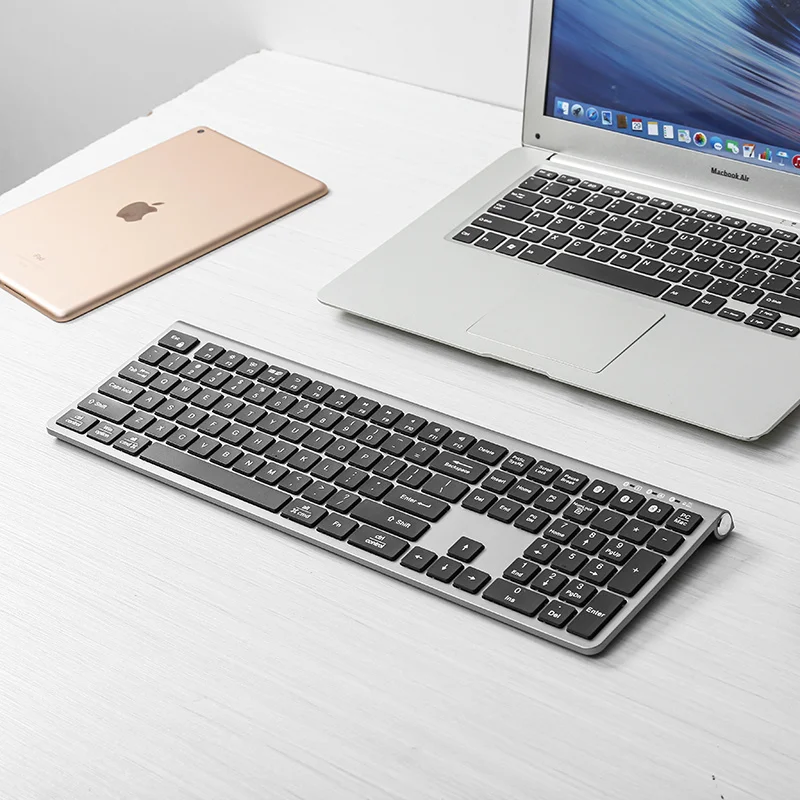 SeenDa Wireless Bluetooth Keyboard for iPad Tablet Laptop 108 Keys 3Device Sync Rechargeable | Компьютеры и офис
