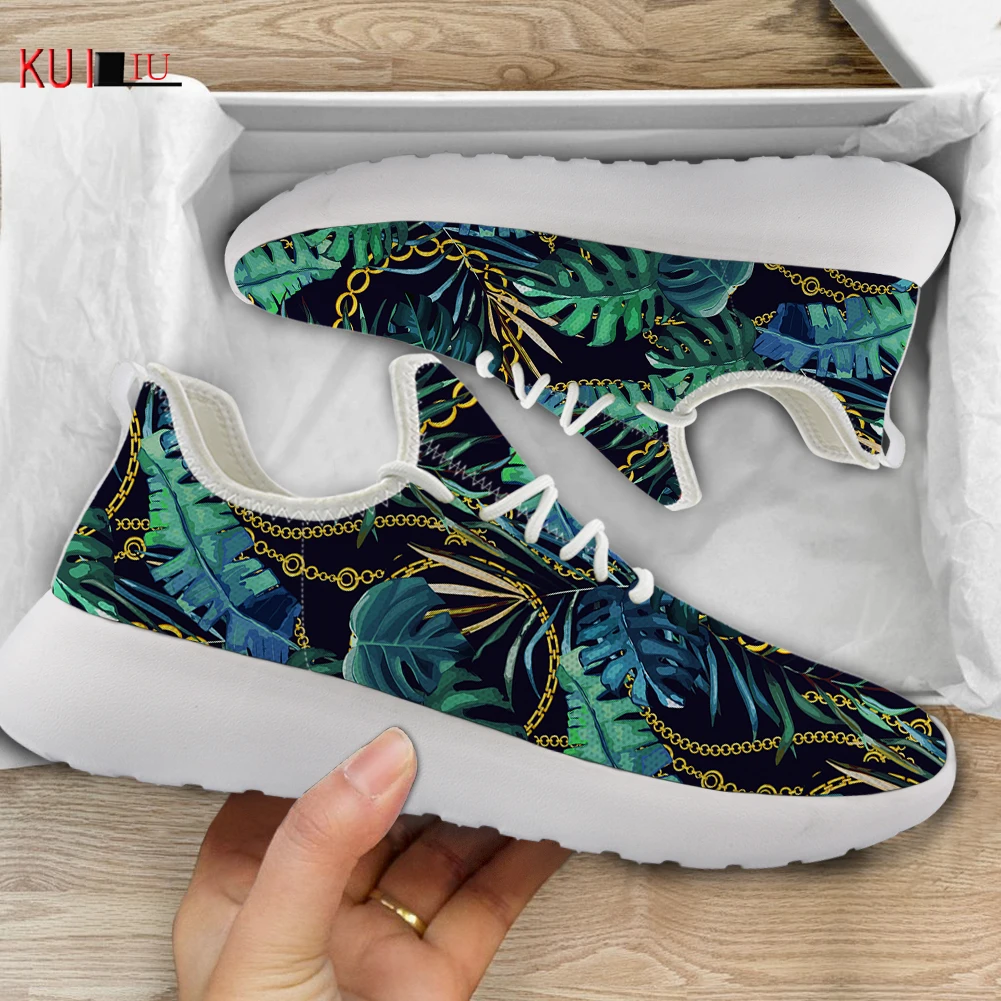 KUILIU Tropical Plants Leaves Print Women Casual Flats Shoes Light Air Mesh Luxury Autumn Sneakers Young Girls Lace Up Footwear
KUILIU Tropical Plants Leaves Print Women Casual Flats Shoes Light Air Mesh Luxury Autumn Sneakers Young Girls Lace Up Footwear