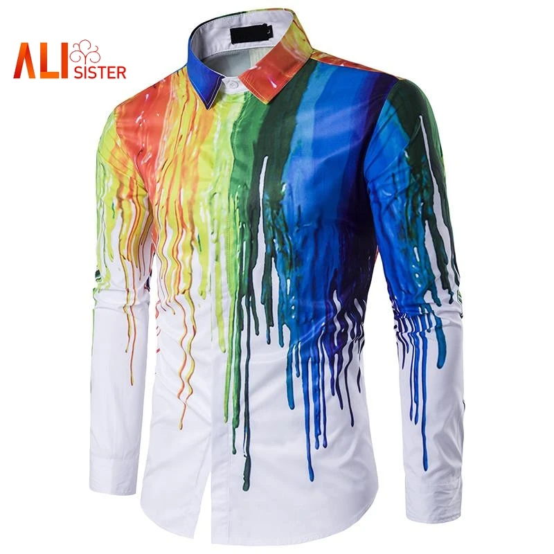 Casual Slim Fit Men Long Sleeve Autumn Winter Colorful Print Shirt Harajuku Streetwear business Male Blouse Shirt Tops
Casual Slim Fit Men Long Sleeve Autumn Winter Colorful Print Shirt Harajuku Streetwear business Male Blouse Shirt Tops