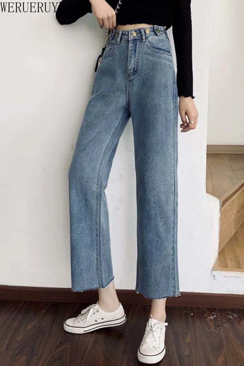 WERUERUYU Woman Jeans High Waist Clothes Wide Leg Denim Clothing Blue Streetwear Vintage 2020 Fashion Harajuku Straight Pants
WERUERUYU Woman Jeans High Waist Clothes Wide Leg Denim Clothing Blue Streetwear Vintage 2020 Fashion Harajuku Straight Pants