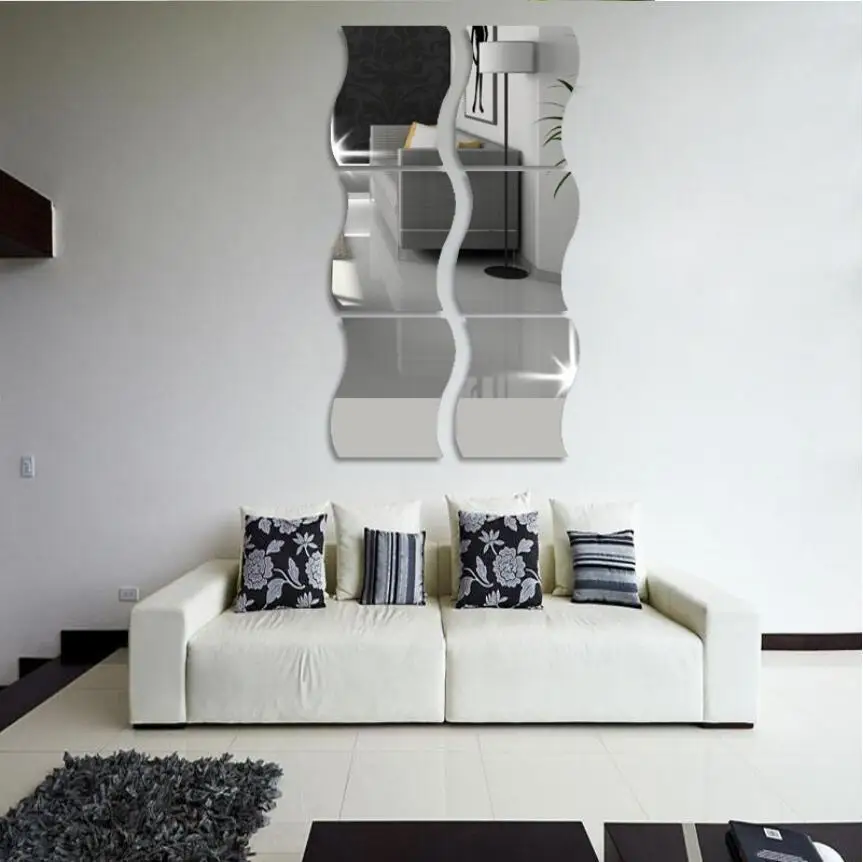 6pcs 3D Wave Mirror Wall Sticker Home Decor Background Stickers Decorations Removable Living-Room Decal Art Ornaments For Home
6pcs 3D Wave Mirror Wall Sticker Home Decor Background Stickers Decorations Removable Living-Room Decal Art Ornaments For Home