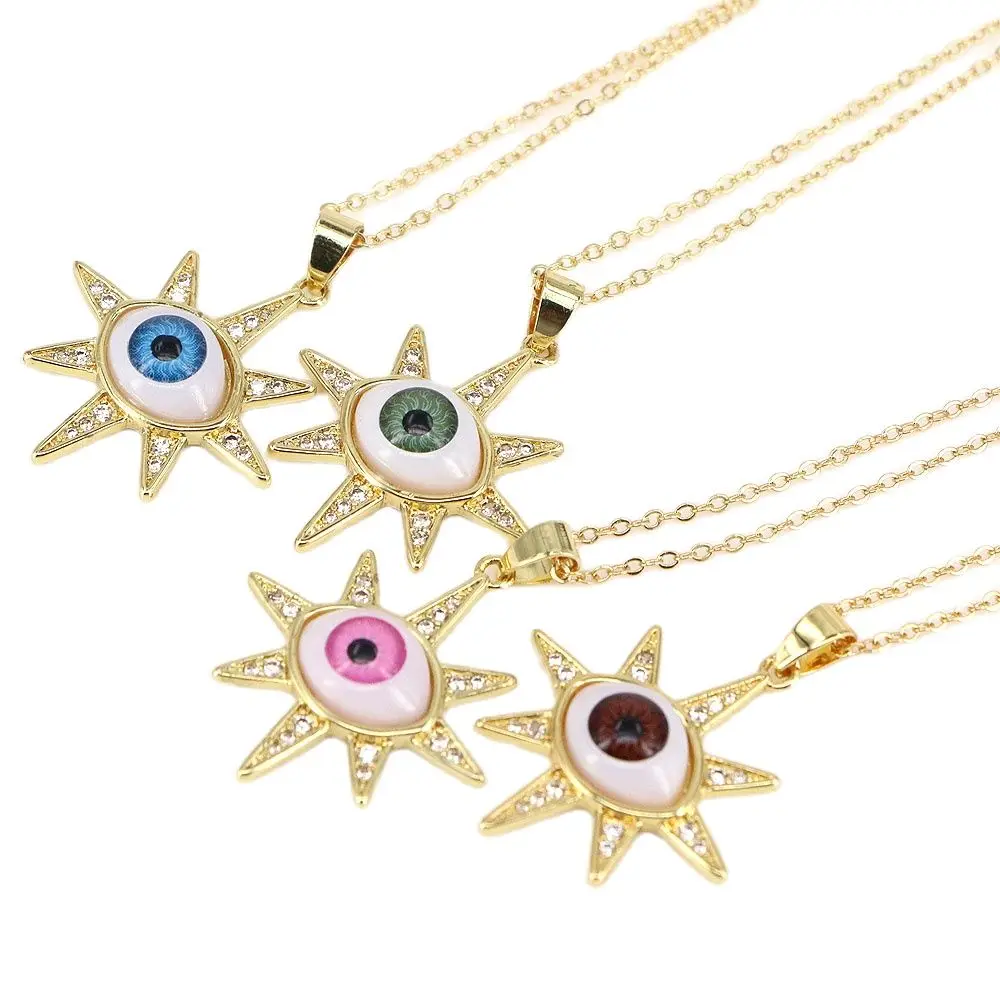 10PCS, New Dainty Adjustable Micro Inlaid Zircon Resin Eyes Charm Star Pendant Necklace For Women Jewelry 
10PCS, New Dainty Adjustable Micro Inlaid Zircon Resin Eyes Charm Star Pendant Necklace For Women Jewelry