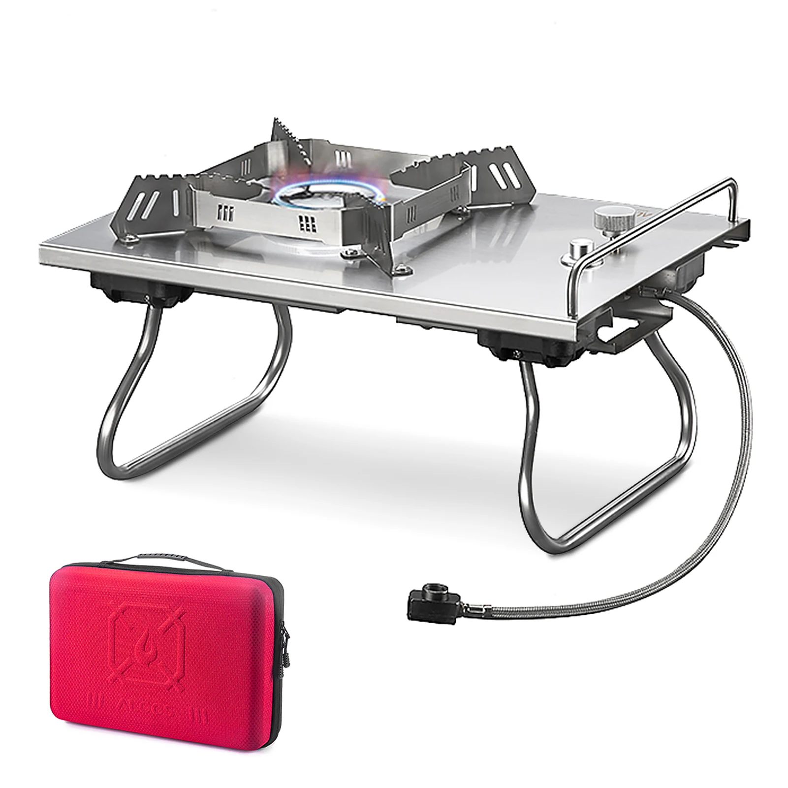 ALOCS Outdoor Camping Stove Collapsible Portable Gas Stove Outdoor Camping Cooking Stove Adjustable Firepower with Storage Box
ALOCS Outdoor Camping Stove Collapsible Portable Gas Stove Outdoor Camping Cooking Stove Adjustable Firepower with Storage Box