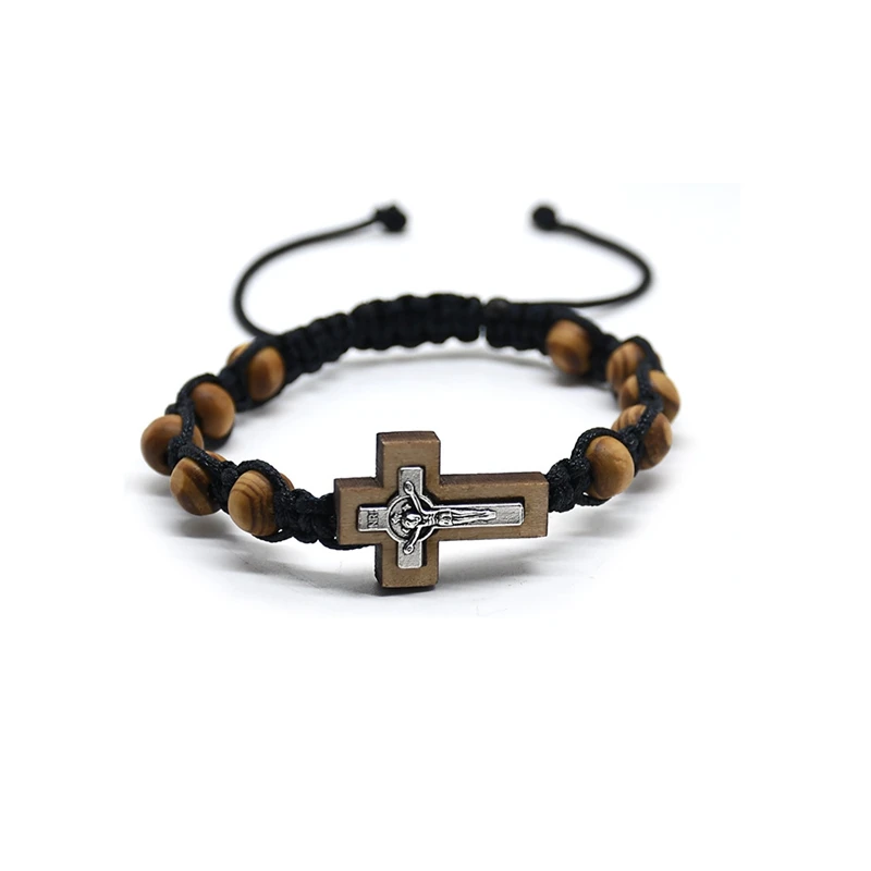 Wooden Holy Jesus Cross Adjustable Rope Bracelets Christianity Catholicism Church Prayer Bangle Charm Jewelry Gifts
Wooden Holy Jesus Cross Adjustable Rope Bracelets Christianity Catholicism Church Prayer Bangle Charm Jewelry Gifts