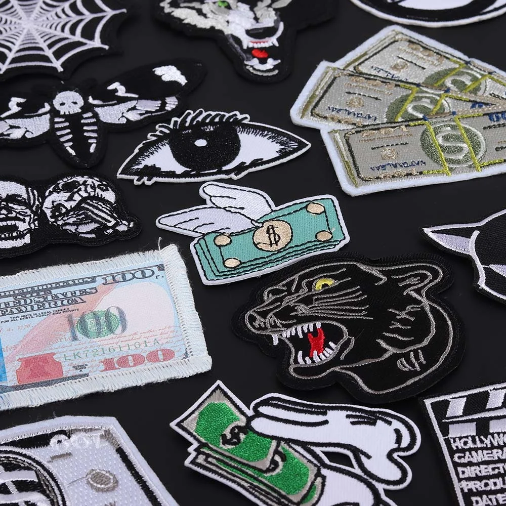 Black and white animal letter Embroidery Punk Patch Applique Ironing Clothing Sewing Decorative Badges Patches For Clothing
Black and white animal letter Embroidery Punk Patch Applique Ironing Clothing Sewing Decorative Badges Patches For Clothing