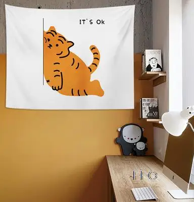 FFO Cartoon Tiger Tapestry Wall Hanging Cute Teenager Bohemia Nordic Home Aesthetics Decor Room Decoration Bedroom Living Room
FFO Cartoon Tiger Tapestry Wall Hanging Cute Teenager Bohemia Nordic Home Aesthetics Decor Room Decoration Bedroom Living Room