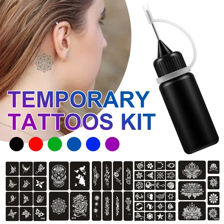 Temporary Tattoos Kit Permanent Tattoo Freehand Ink And Stencils 15 Days Lasting Fake Tattoo DIY For Men Women
Temporary Tattoos Kit Permanent Tattoo Freehand Ink And Stencils 15 Days Lasting Fake Tattoo DIY For Men Women