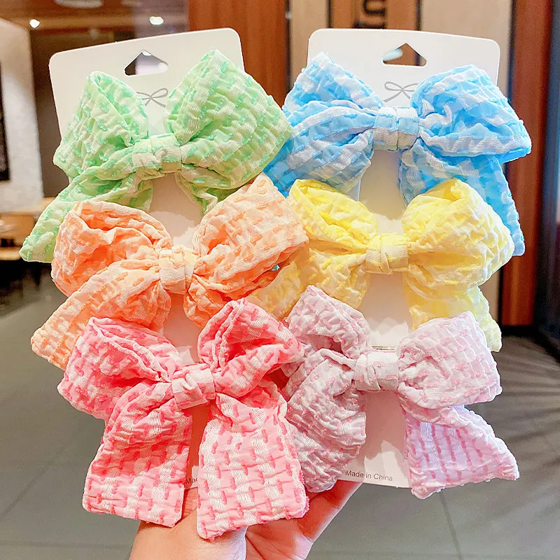 2021 New Korean Sweet Girl Beautiful Colorful Grid Bow Duckbill Clip Children Fashion Hairpins Hair Accessories
2021 New Korean Sweet Girl Beautiful Colorful Grid Bow Duckbill Clip Children Fashion Hairpins Hair Accessories