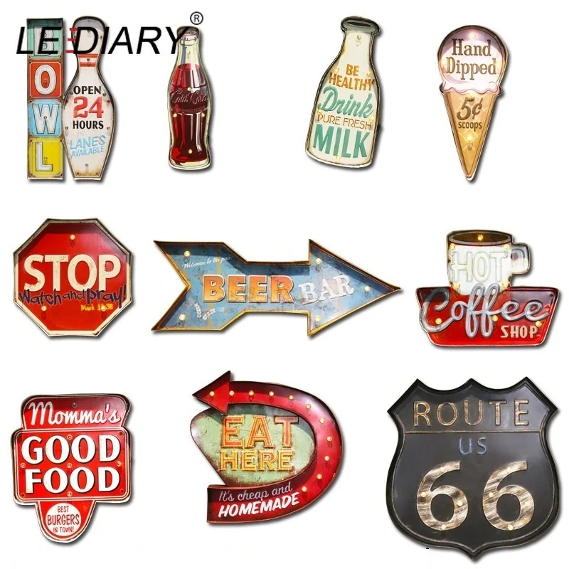 LEDIARY Restaurant Bar LED Wall Lamp Cafe Decor Big Sconce Lighting Retro Iron Route 66 Cola Ice Cream Remote Control Wall Light
LEDIARY Restaurant Bar LED Wall Lamp Cafe Decor Big Sconce Lighting Retro Iron Route 66 Cola Ice Cream Remote Control Wall Light