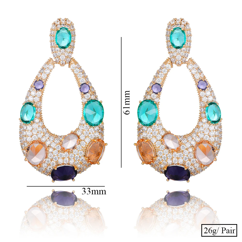High Quality Handmade Luxury Gorgeous Drop Pendant Earrings for Women Bridal Wedding Party Show Earrings Jewelry Dubai 
High Quality Handmade Luxury Gorgeous Drop Pendant Earrings for Women Bridal Wedding Party Show Earrings Jewelry Dubai