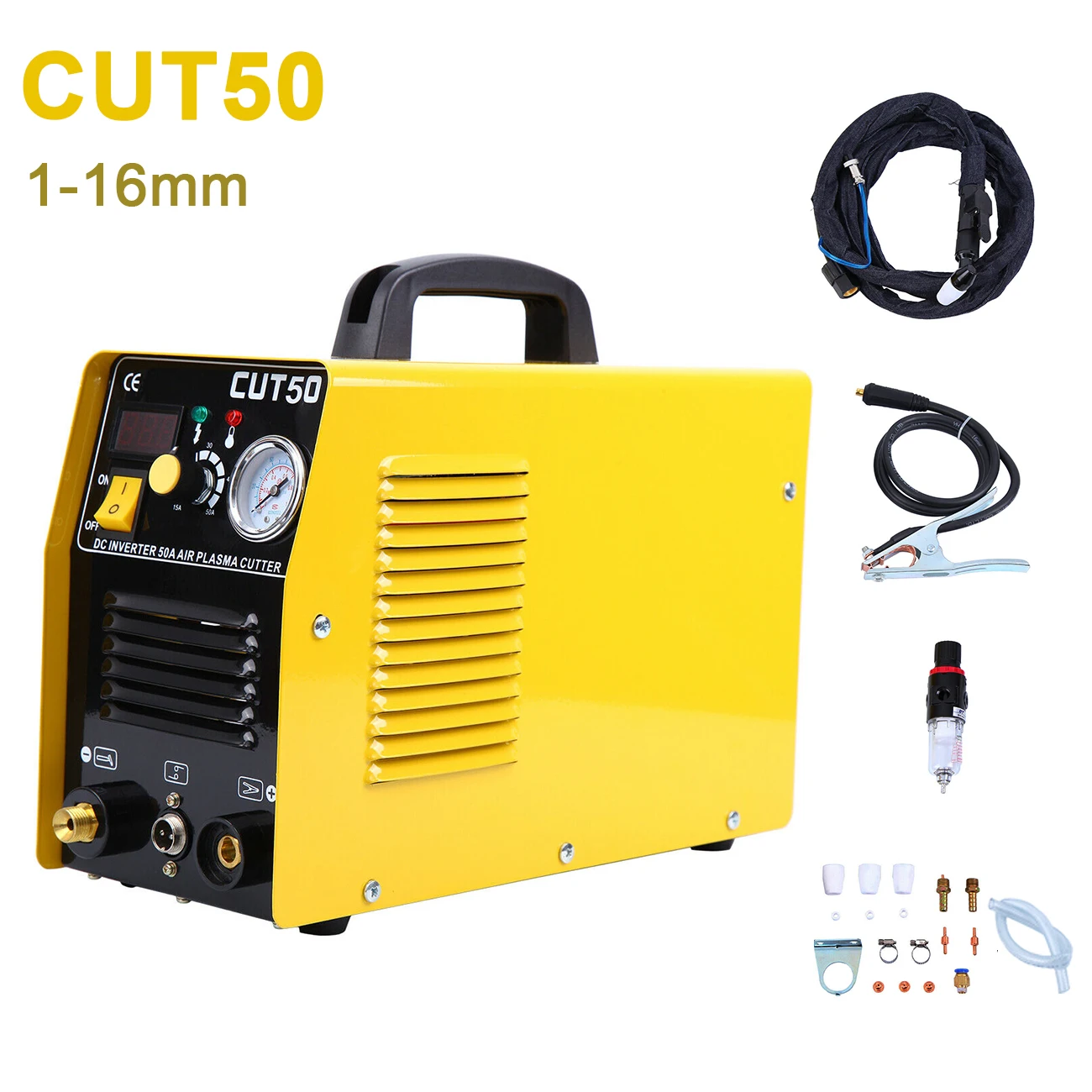 Honhill Plasma Cutter CUT50/CT312 Air Digital Inverter 220V Hand Plasma Cutting Machine Plasmapheresis for Plasma Cutting 1-12mm
Honhill Plasma Cutter CUT50/CT312 Air Digital Inverter 220V Hand Plasma Cutting Machine Plasmapheresis for Plasma Cutting 1-12mm