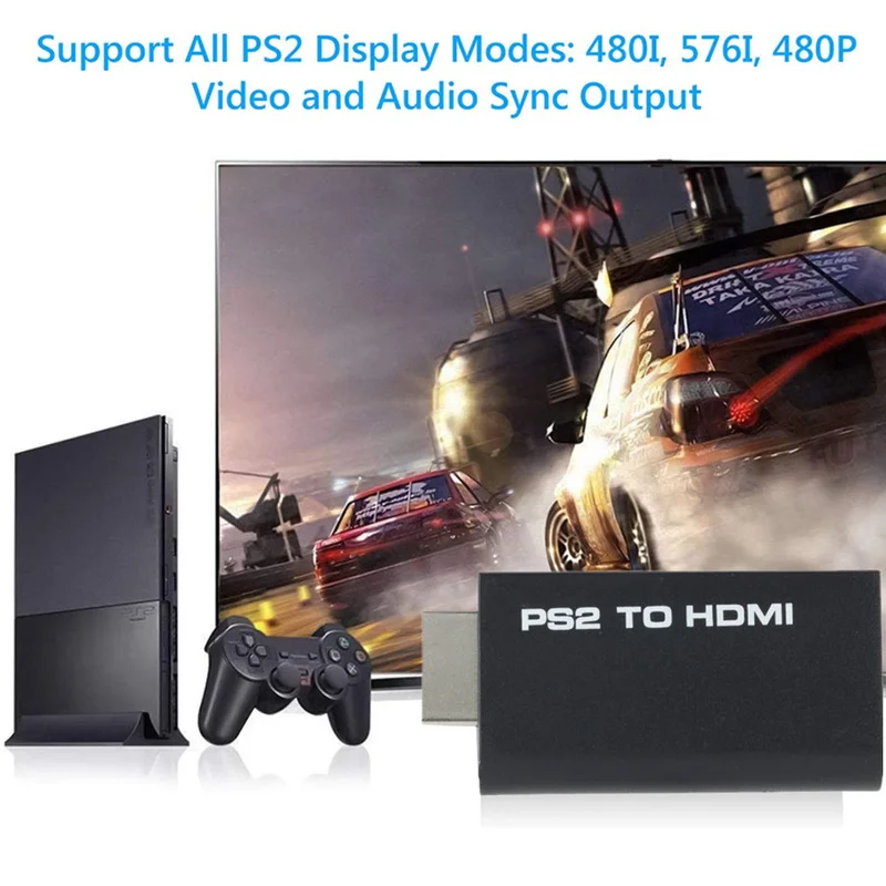 Горячая Распродажа PS2-HDMI 480i/480p/576i аудио-видео преобразователь с выходом 3 5 мм
