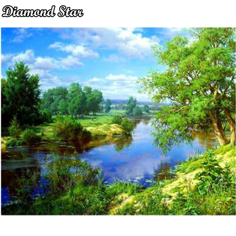 DIY Diamond Embroidery Scenery River Diamond Painting Cross Stitch Needlework Craft Full Square Rhinestone Mosaic Home Decor
DIY Diamond Embroidery Scenery River Diamond Painting Cross Stitch Needlework Craft Full Square Rhinestone Mosaic Home Decor