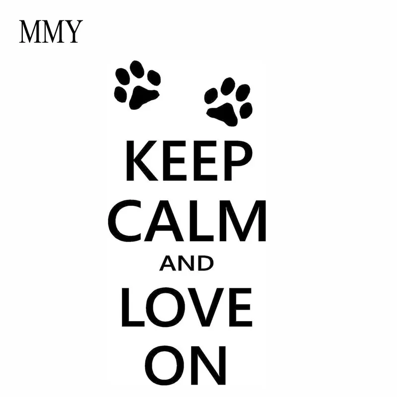 6 "* 3 2" с надписью Keep Calm and любовь милым рисунком собачьей лапы печать Pet