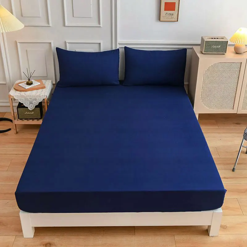 Polyester Solid Fitted Sheet Mattress Cover Four Corners With Elastic Band Bed Sheet Home Textiles Bed Linings Quality Assurance
Polyester Solid Fitted Sheet Mattress Cover Four Corners With Elastic Band Bed Sheet Home Textiles Bed Linings Quality Assurance